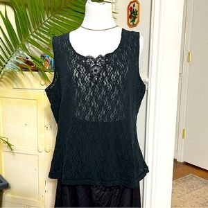 Vintage 90s Sheer Lace Tank Top